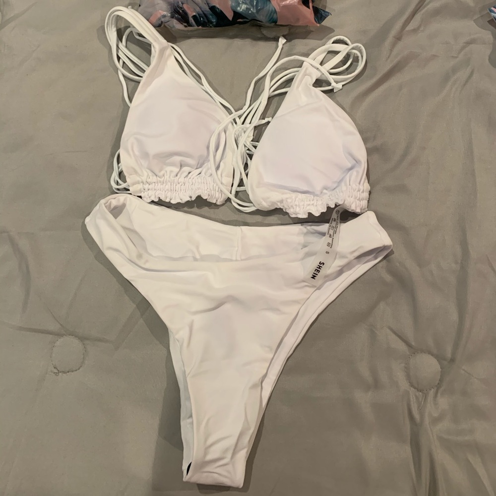 SHEIN white bikini